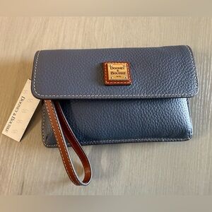 Dooney & Bourke Navy Leather Wristlet